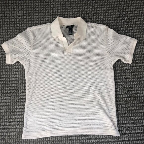 White Cream H&M polo shirt knitted - Picture 1 of 5
